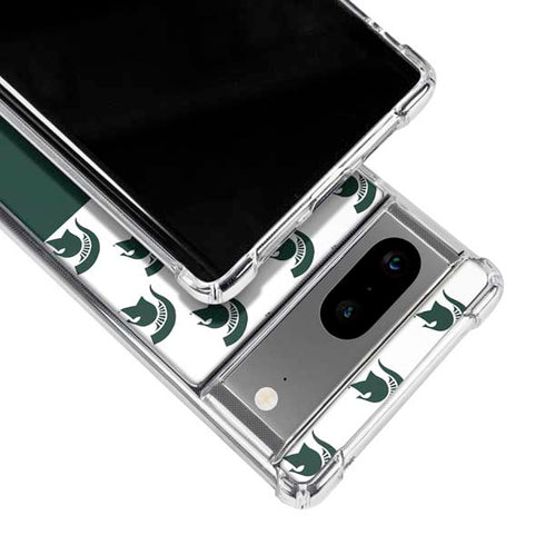 Michigan State University Spartans MSU Split Google Pixel 7a Clear Case